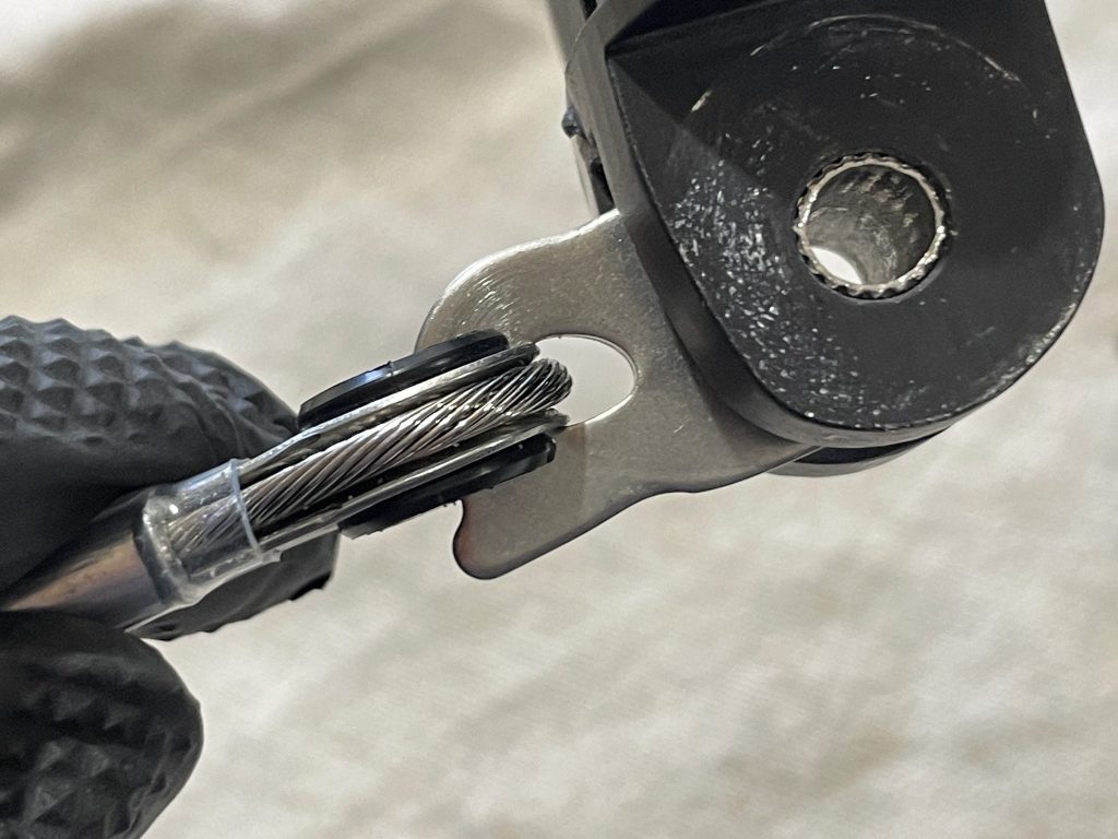 damaged sidewire tang on Wills Wing hang glider